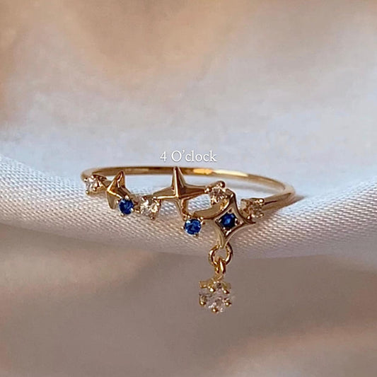 💍R177: Stainless Steel Zircon Minimalistic Finger Ring: Blue Spark (With Box)✨