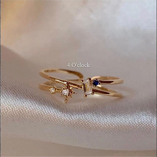 💍R178: Stainless Steel Zircon Minimalistic Finger Ring: Square Stone (With Box)✨