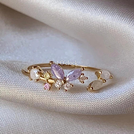 💍R131: Stainless Steel Zircon Minimalistic Finger Ring:(With Box)✨