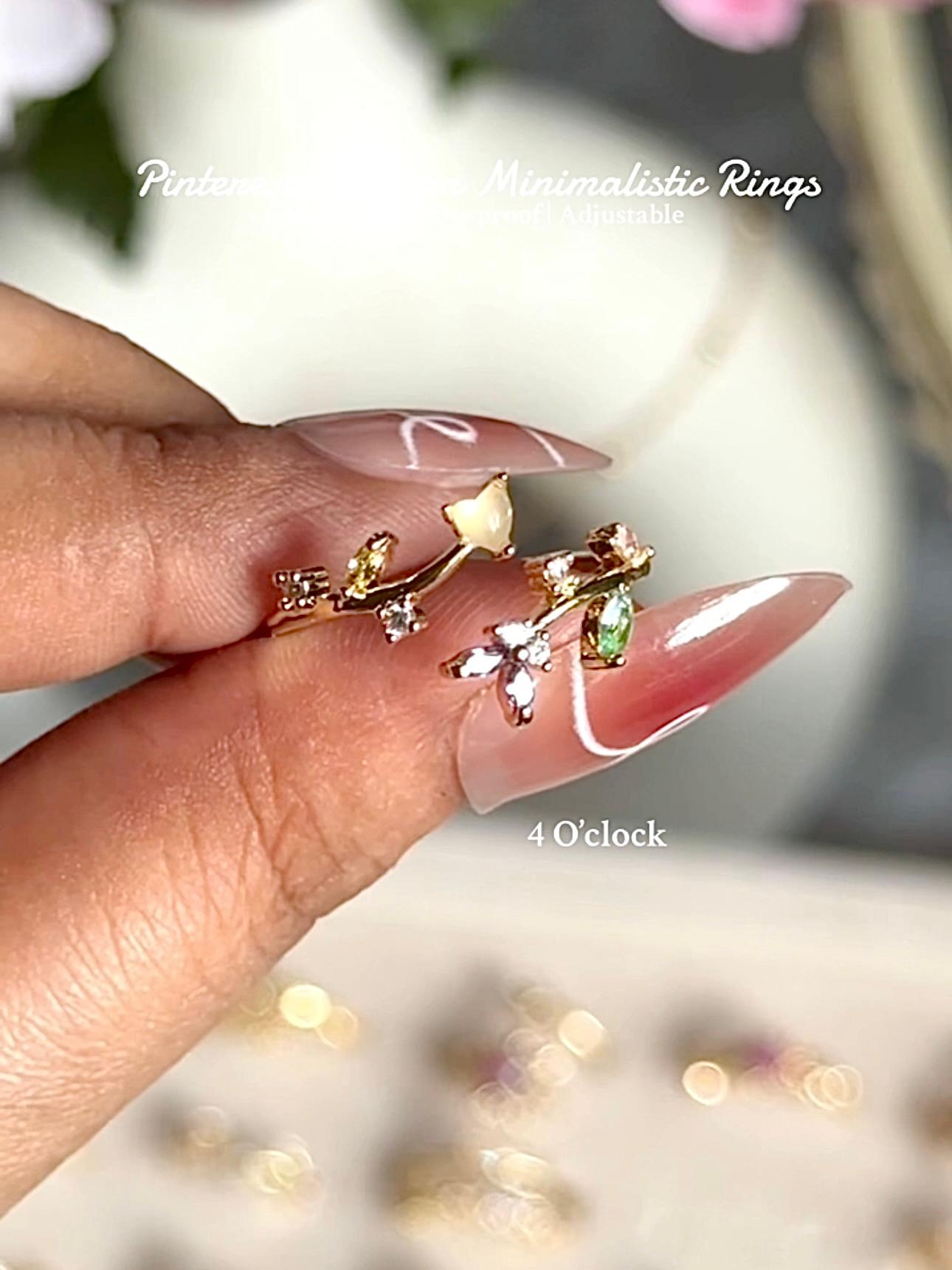 💍R138: Stainless Steel Zircon Minimalistic Finger Ring:(With Box)✨