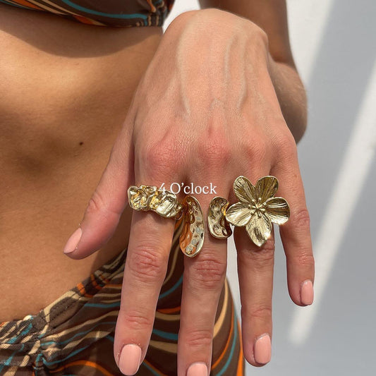 ✨RS25: Maximalistic Finger Ring Sets (Golden) - 3pcs