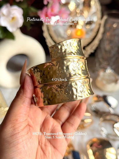 ✨HC51: Handcuff for Stack: Textured Wrapped (Gold)✨