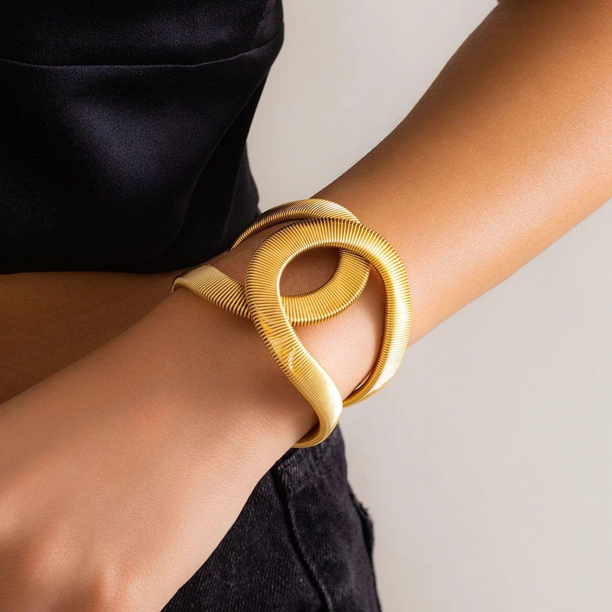 ✨HC34: Handcuff for Stack: Wired Round (Golden)✨