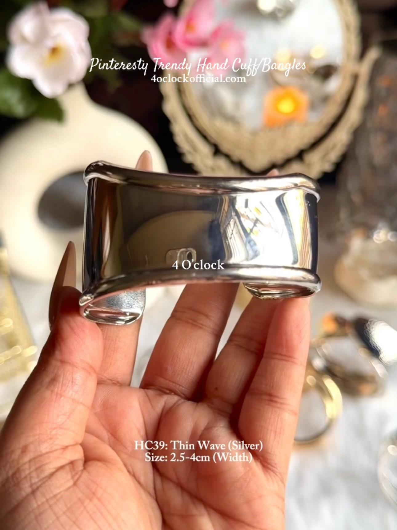 ✨HC39: Handcuff for Stack: Thin Wave (Silver)✨