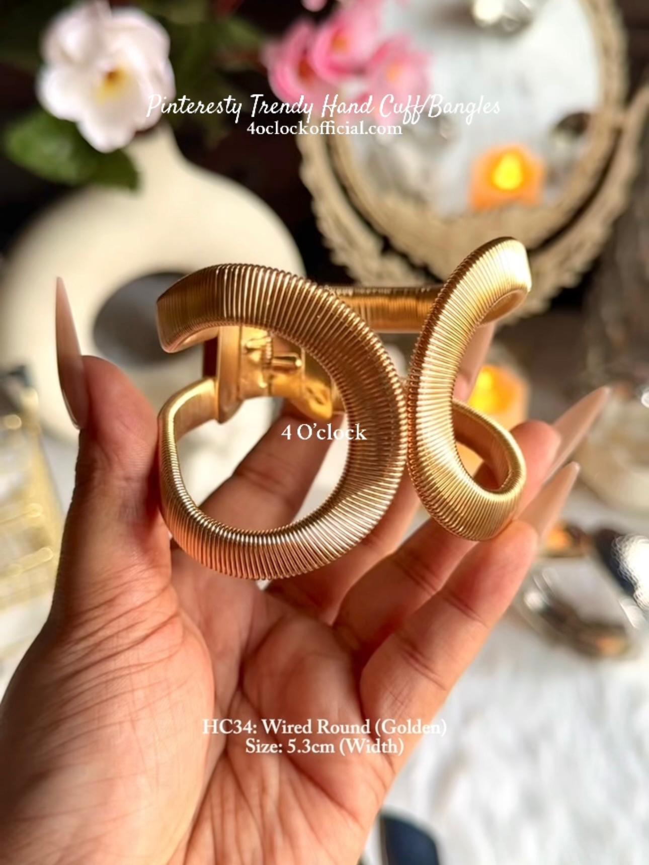 ✨HC34: Handcuff for Stack: Wired Round (Golden)✨