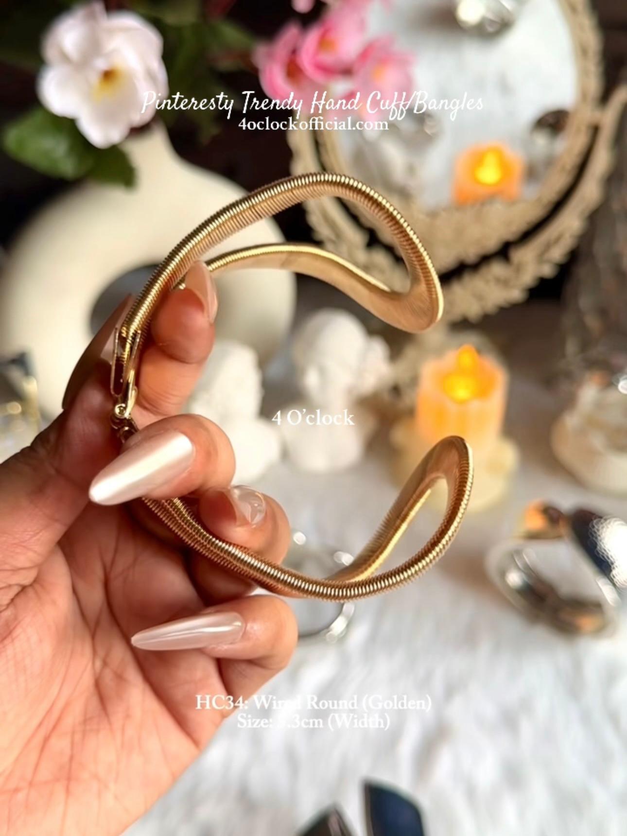 ✨HC34: Handcuff for Stack: Wired Round (Golden)✨