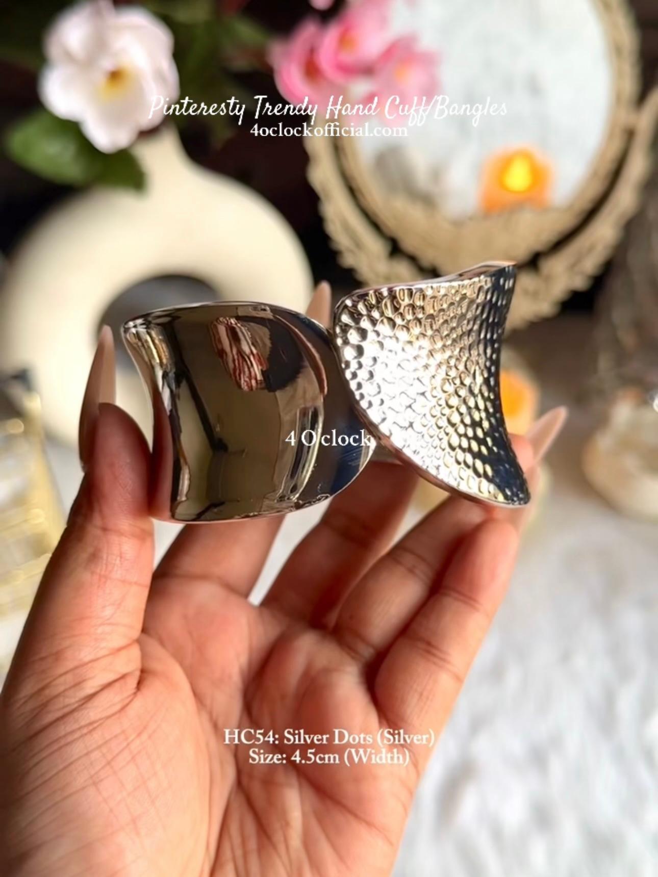 ✨HC54: Handcuff for Stack: Silver Dots (Silver)✨