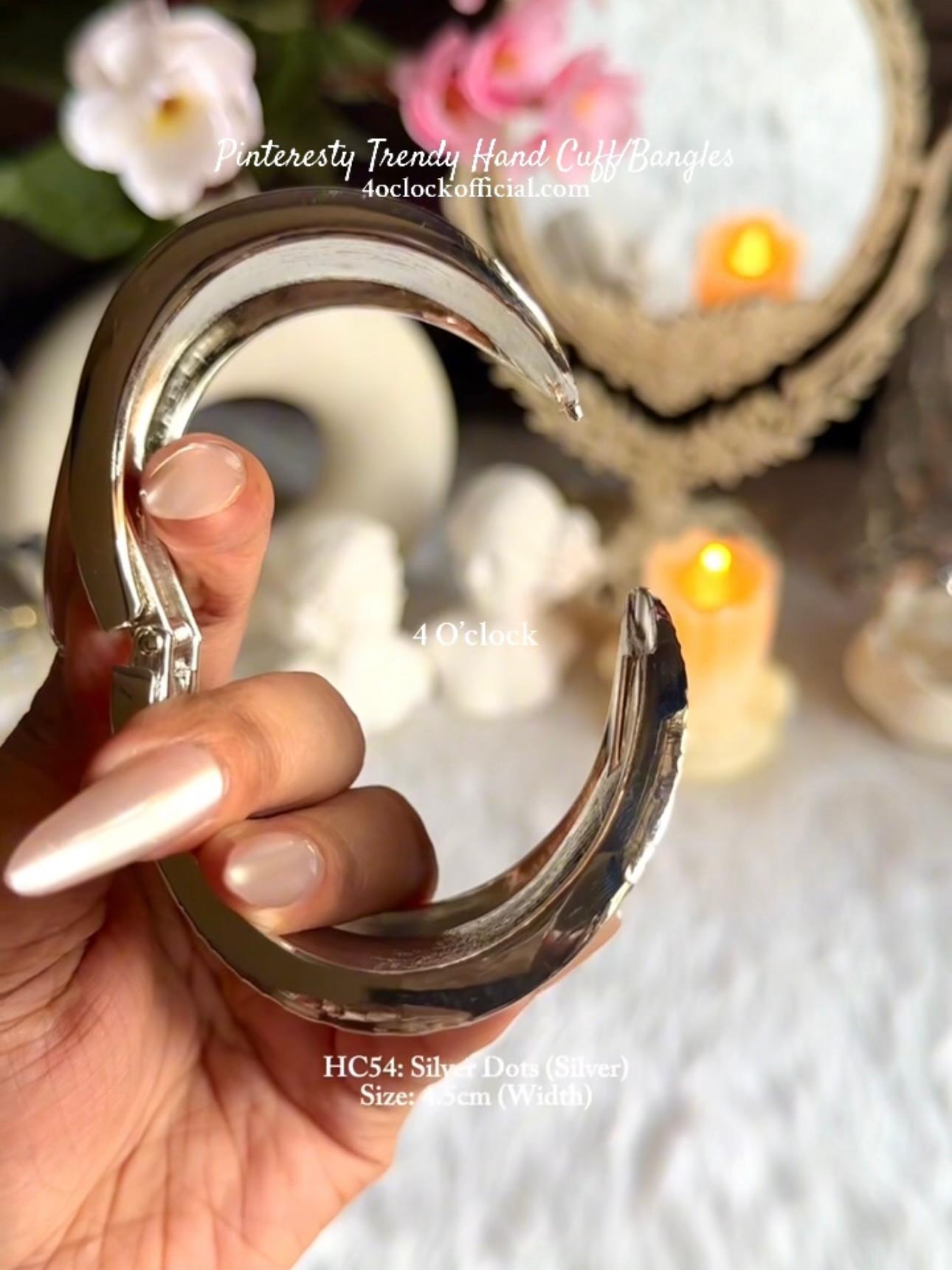 ✨HC54: Handcuff for Stack: Silver Dots (Silver)✨
