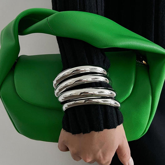 ✨HC56: Bangles Sets for Stack: 4 Bangles Sets (Silver)✨