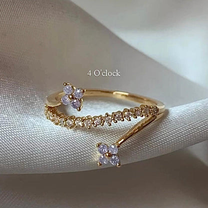 💍R142: Stainless Steel Zircon Minimalistic Finger Ring: Lilac Whisper (With Box)✨