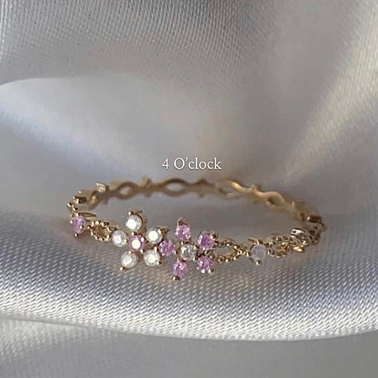 💍R128: Stainless Steel Zircon Minimalistic Finger Ring:(With Box)✨