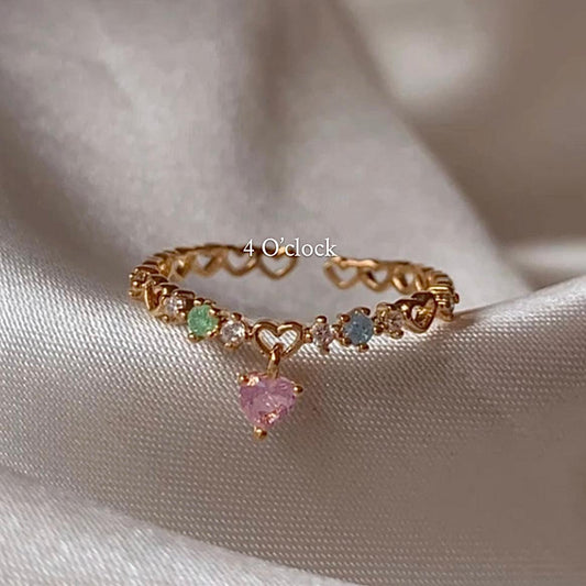 💍R134: Stainless Steel Zircon Minimalistic Finger Ring:(With Box)✨