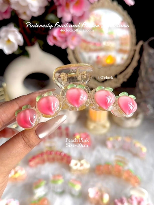 🍇Cottagecore Hairclaws: Peach Pink🌷✨