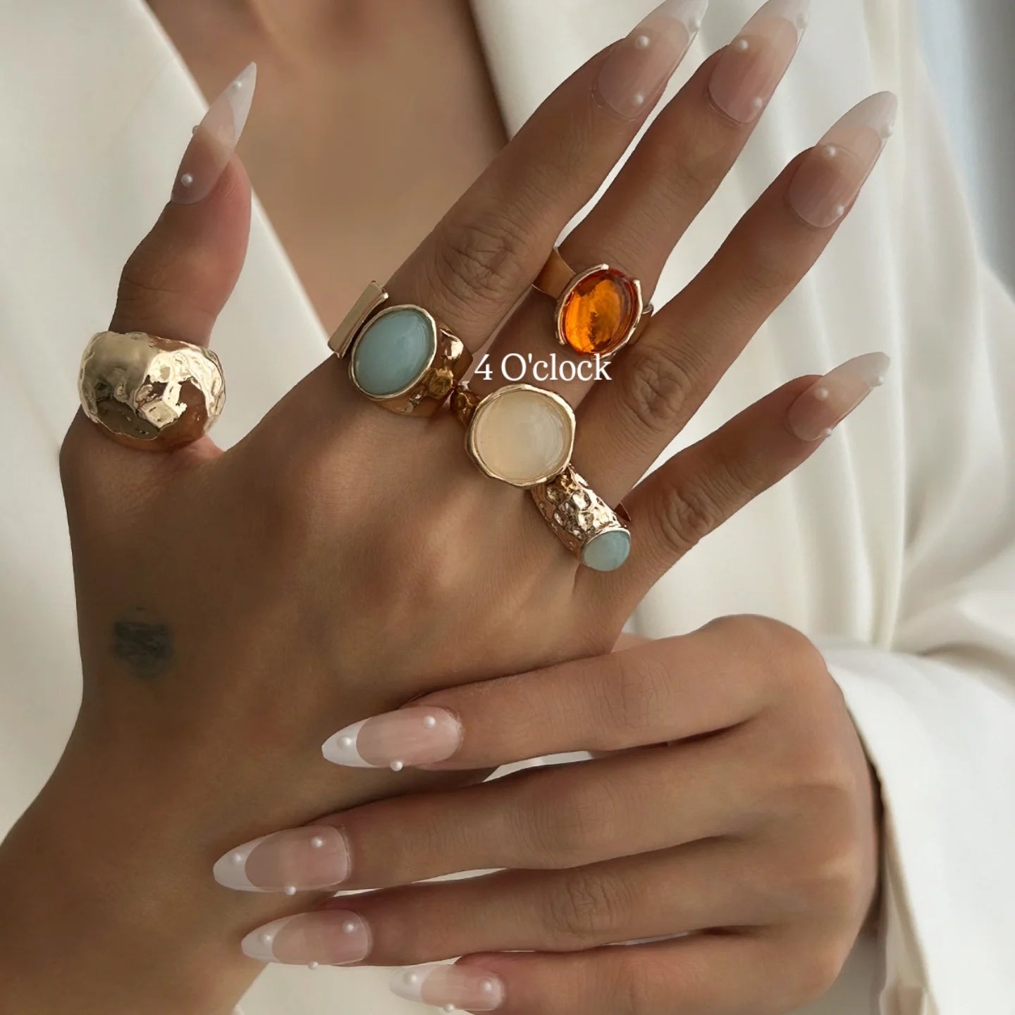 ✨RS75: Maximalistic Finger Ring Sets (Golden) - 5pcs (Full set adjustable)
