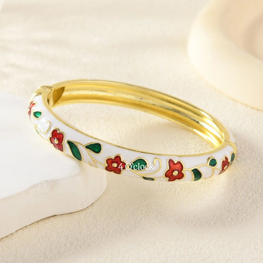 ✨🦢VC159: Vintage Victorian Enamel Bangles : Rosalyn Dream 🌸🕯️