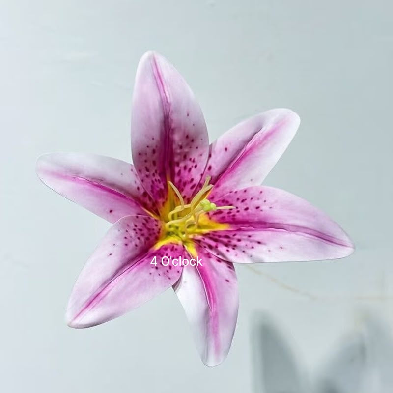 Artificial Lily Side Hair Clip: Purple