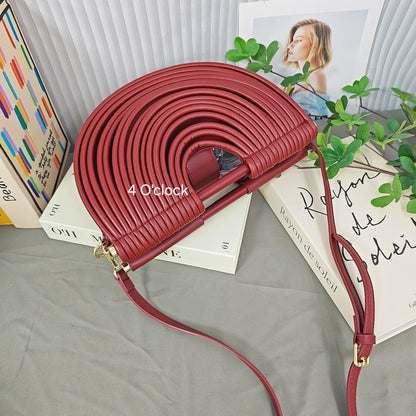 Aurelia Eclipse Handbag: Wine Red