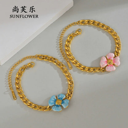 BN34: 18K Gold Plated Premium Stainless Steel Charm Bracelet