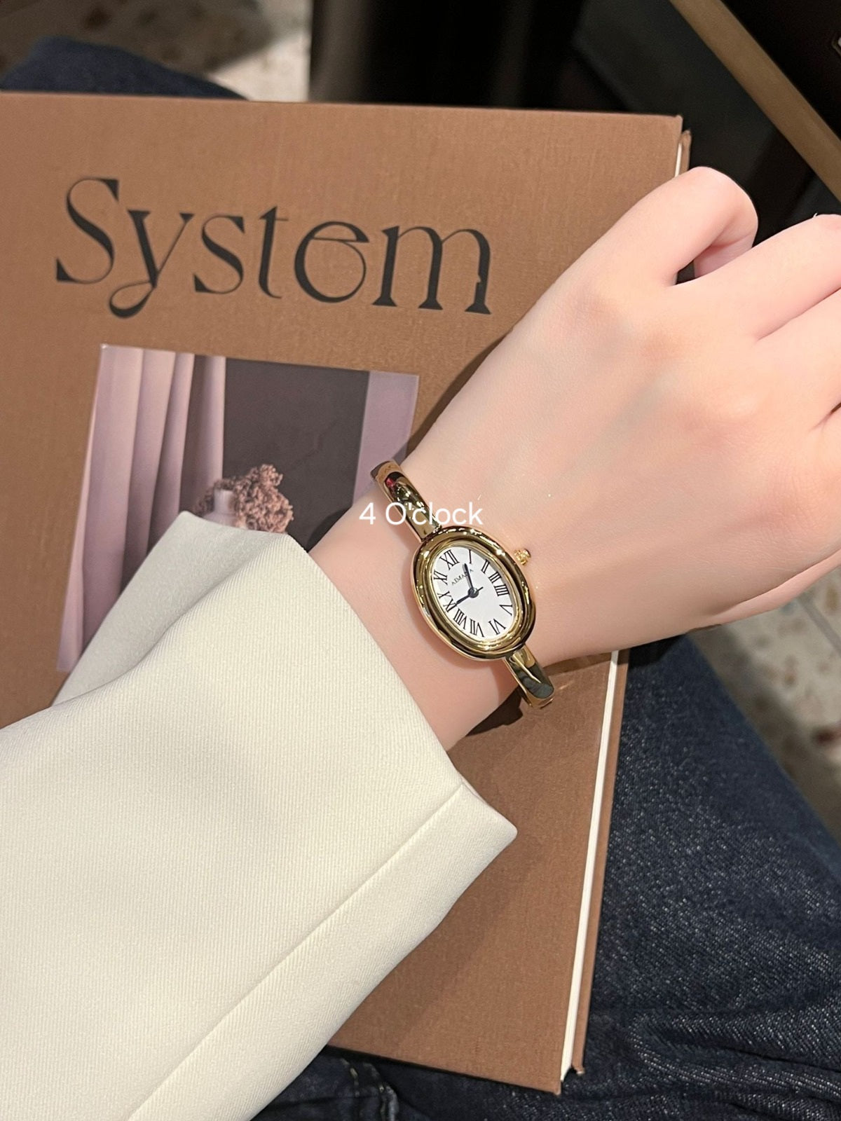 W01: AIMANA Branded Wrist Watch: Golden (WITH BOX)