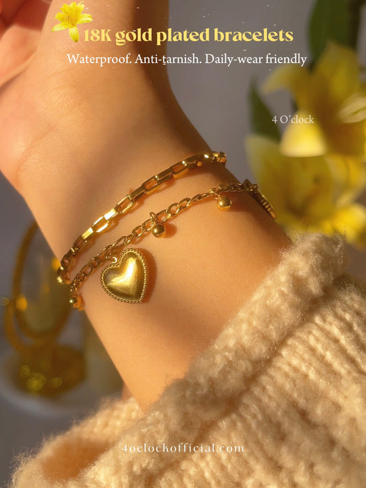 B03: 18k Gold Plated Stainless Steel Minimalist Bracelet