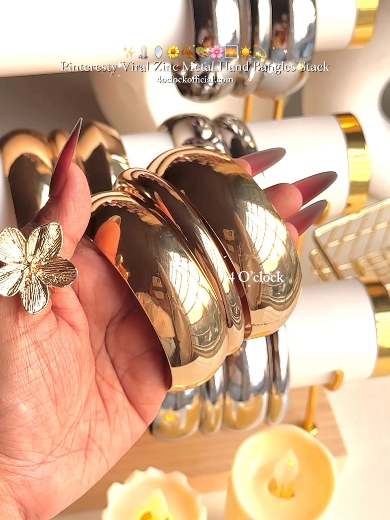 BOHO6: Boho Bangles: 3 pieces set (Golden)