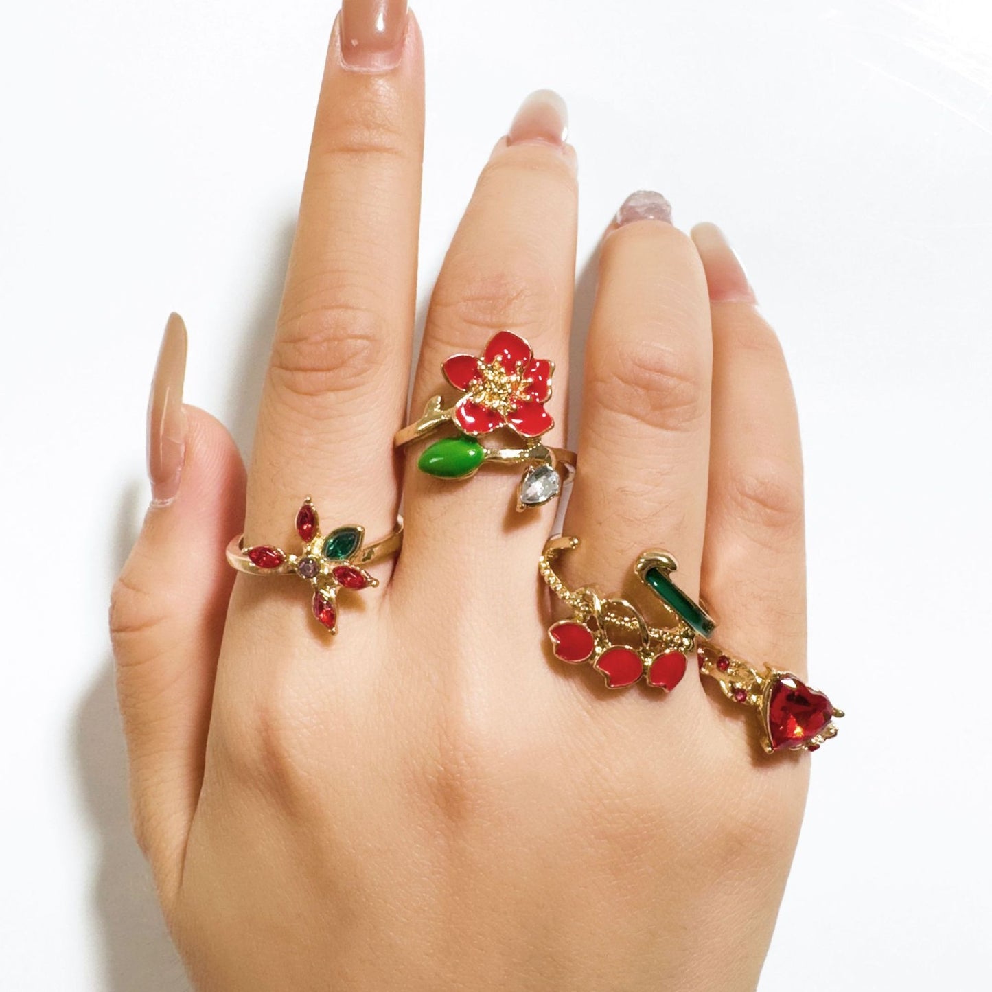RS133: Maximalistic Finger Ring Sets - 4pcs