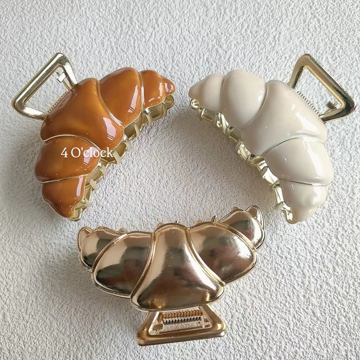 Pinteresty Croissant Hair Claws: Golden