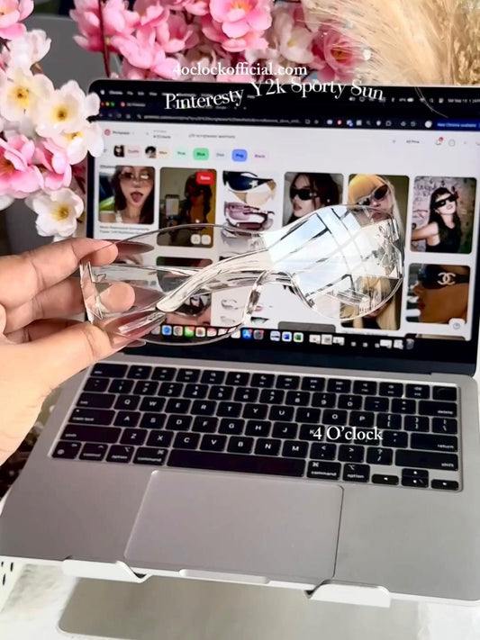 S32: Pinteresty Y2K Star sunglasses : Transparent (with box) Unisex