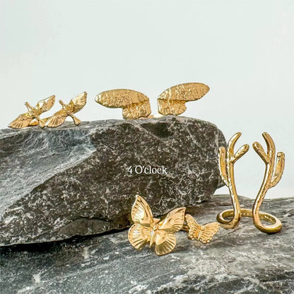 ✨RS95: Maximalistic Finger Ring Sets (Golden) - 6pcs (Full set adjustable)