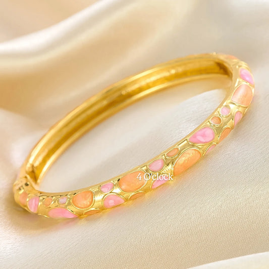 ✨🦢VC146: Vintage Victorian Enamel Bangles : Pastel Pebbles 🌸🕯️