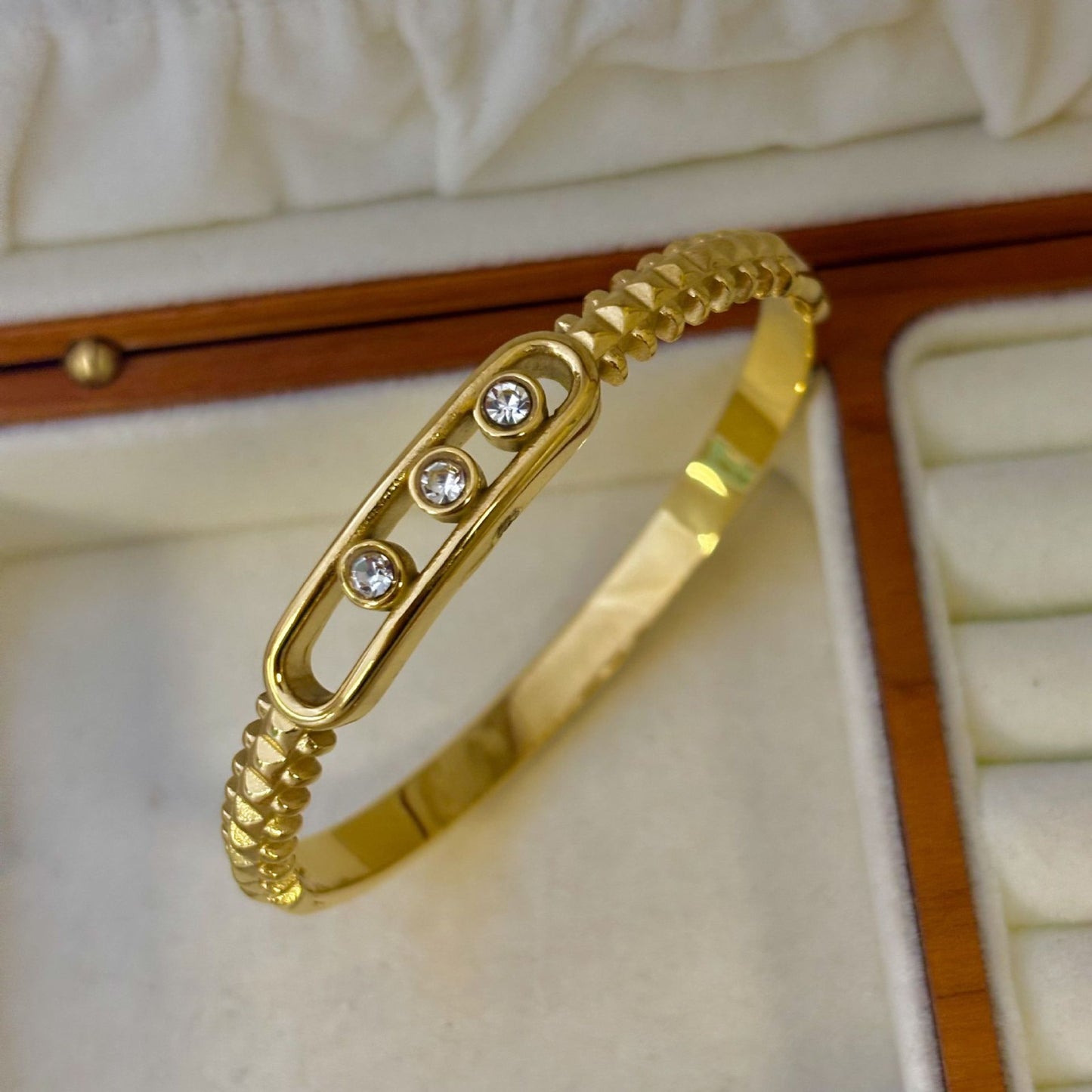 CB50: 18k Gold Plated Premium Stainless Steel Cuff Bangles
