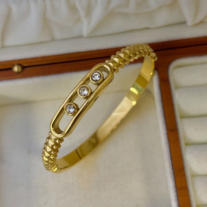 CB50: 18k Gold Plated Premium Stainless Steel Cuff Bangles