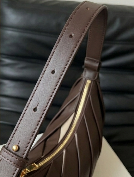 Crescent Hollow Out Handbag: Dark Coffee