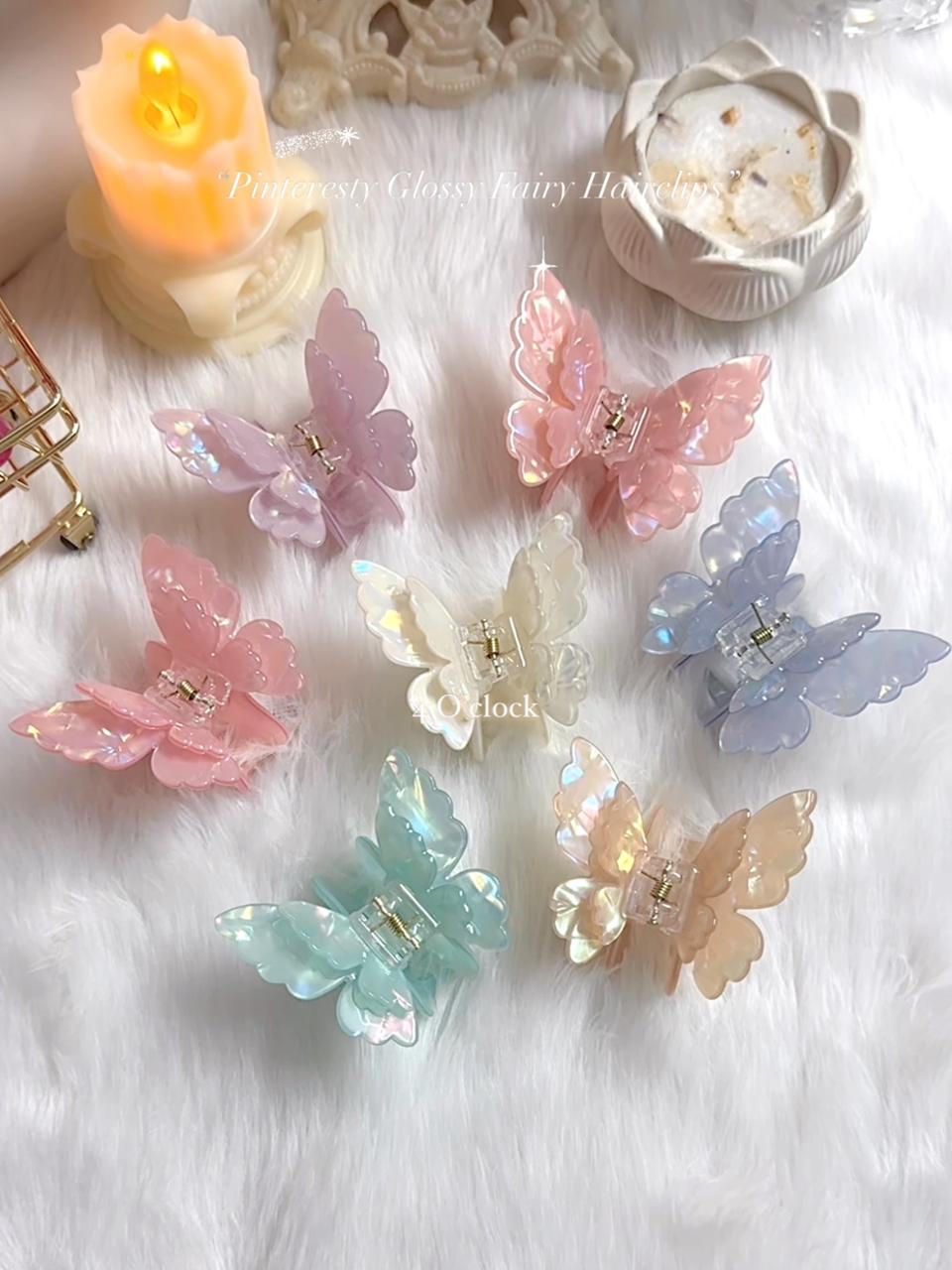 Fairy Butterfly Hairclaws: Warm Nude