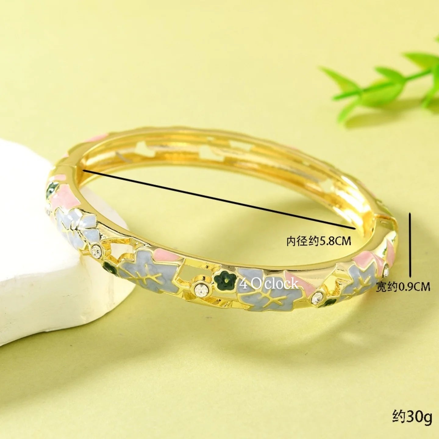 ✨🦢VC175: Vintage Victorian Enamel Bangles : Ethereal Night 🌸🕯️