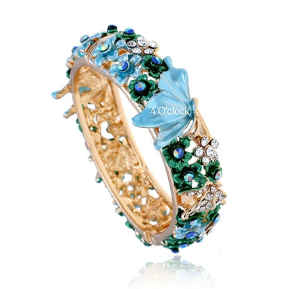 ✨🦢VC200: Vintage Victorian Enamel Bangles : Sky Drift 🌸🕯️