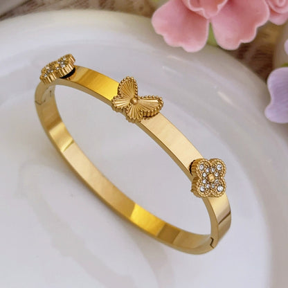 CB36: 18k Gold Plated Premium Stainless Steel Cuff Bangles