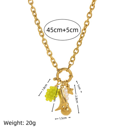 CN61: 18K Gold Plated Premium Stainless Steel Charm Necklace