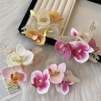 Orchid Bloom Hairclaws: Light Pink