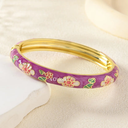 ✨🦢VC186: Vintage Victorian Enamel Bangles : Violet Evergarden 🌸🕯️
