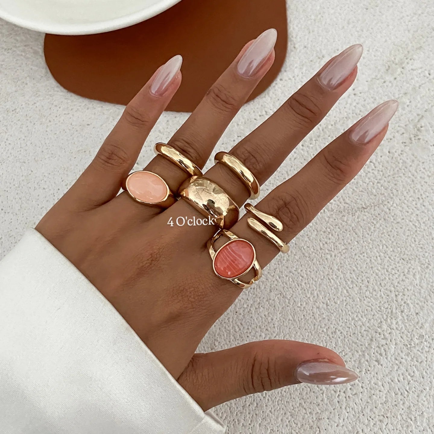✨RS102: Maximalistic Finger Ring Sets (Golden) - 6pcs (not adjustable)