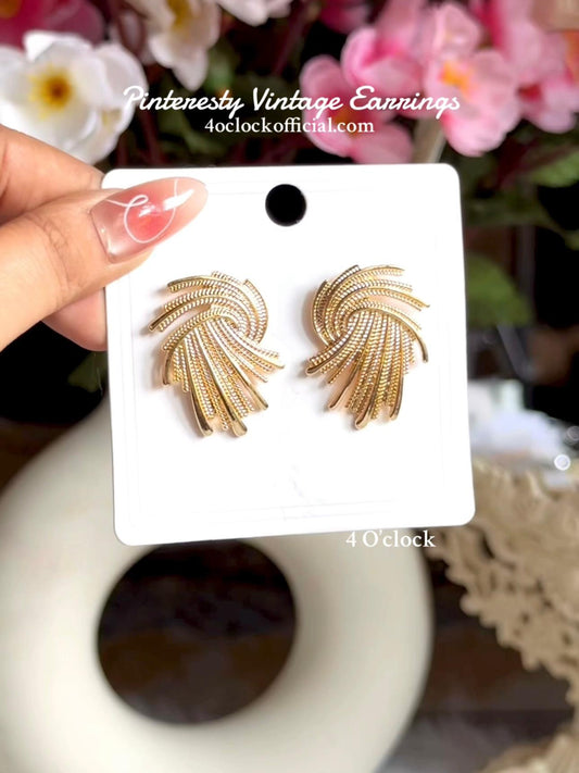 Vintage Earrings: Spiral Shaped