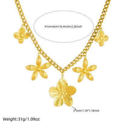 CN08: 18K Gold Plated Premium Stainless Steel Charm Necklace