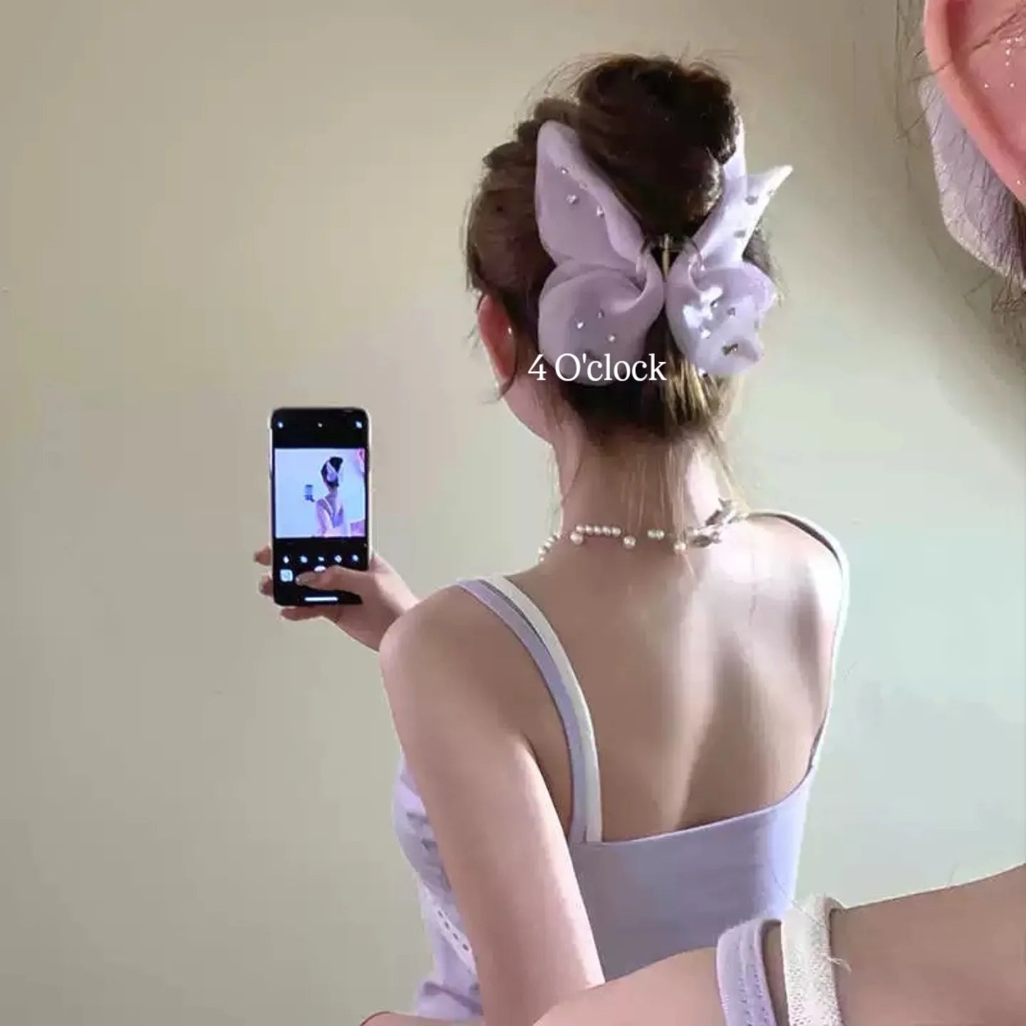 Pinteresty Soft Mesh Butterfly Hair Claws: Light purple
