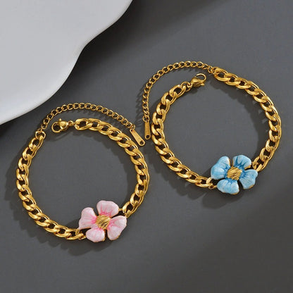 BN34: 18K Gold Plated Premium Stainless Steel Charm Bracelet