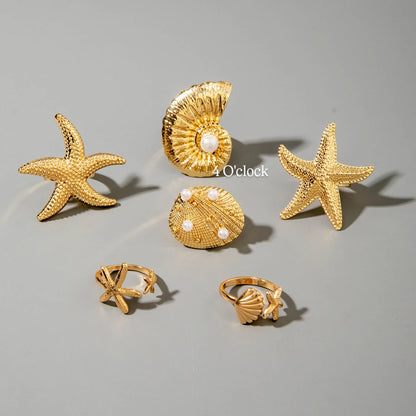 ✨RS94: Maximalistic Finger Ring Sets (Golden) - 6pcs (Full set adjustable)