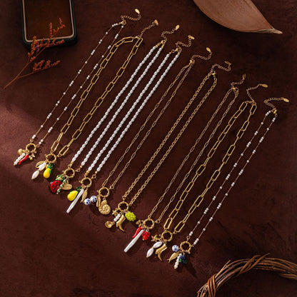 CN60: 18K Gold Plated Premium Stainless Steel Charm Necklace