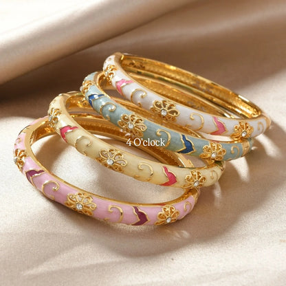 ✨🦢VC163: Vintage Victorian Enamel Bangles : Yuki 🌸🕯️