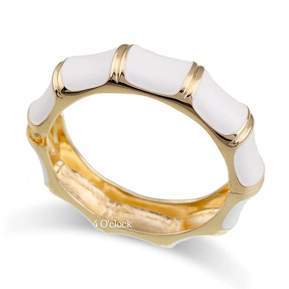 VC70: Vintage Victorian Enamel Bangles : White Swan