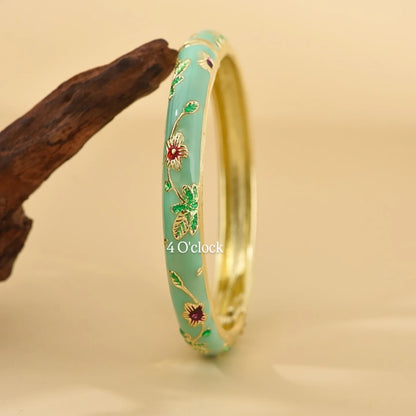 ✨🦢VC118: Vintage Victorian Enamel Bangles : Meadow Soul  🌸🕯️